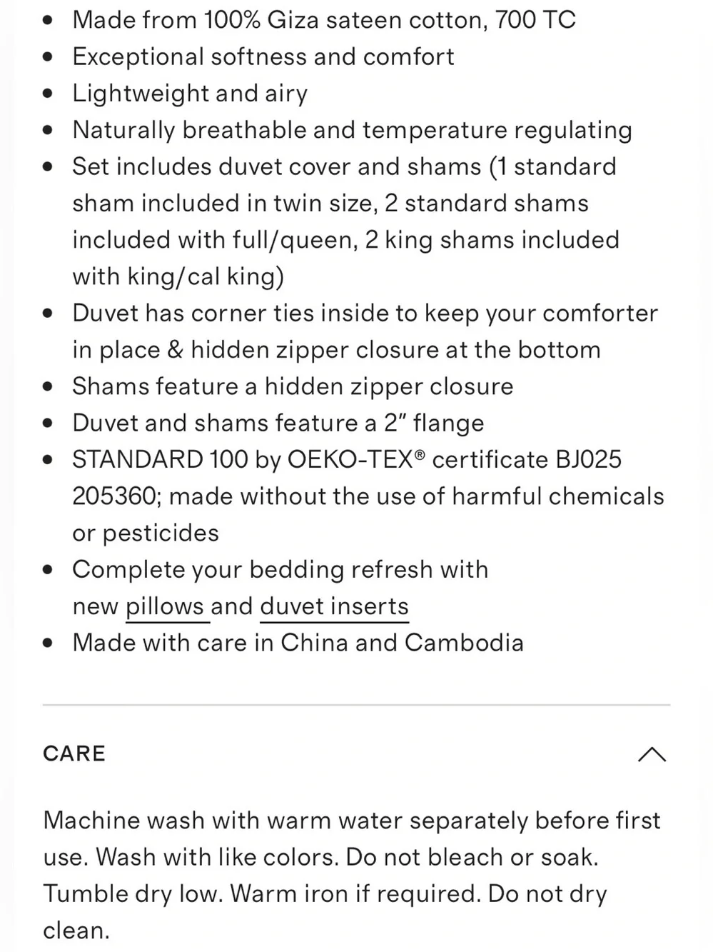 NEW Quince Giza Cotton Sateen Duvet Cover Set, King/Cal King (Stone)